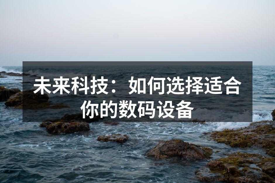 数码设备的多样选择